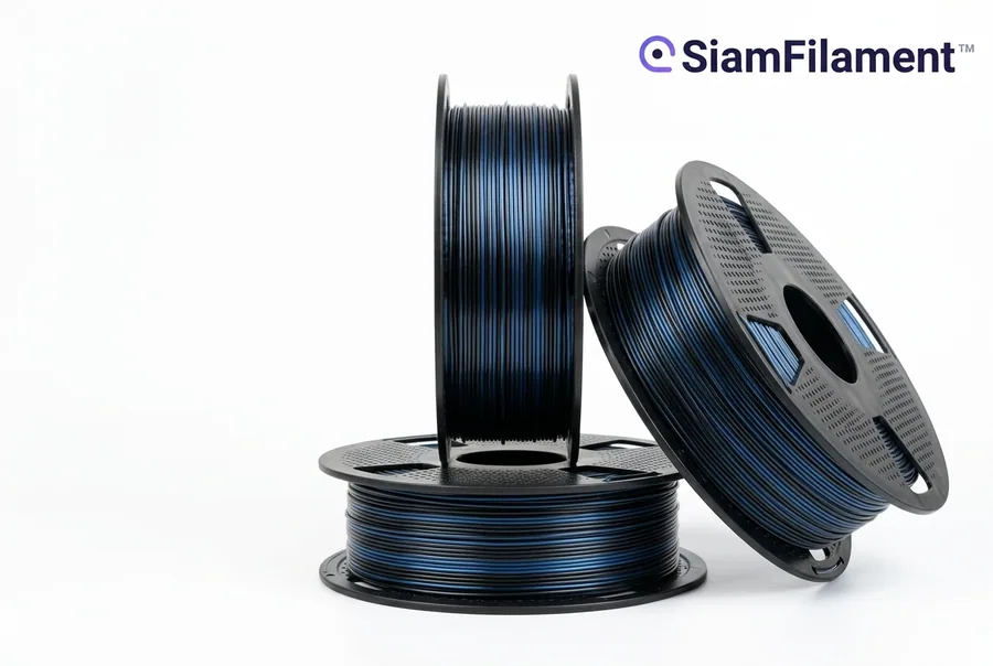 PLA+Silk สองสี - Black blue