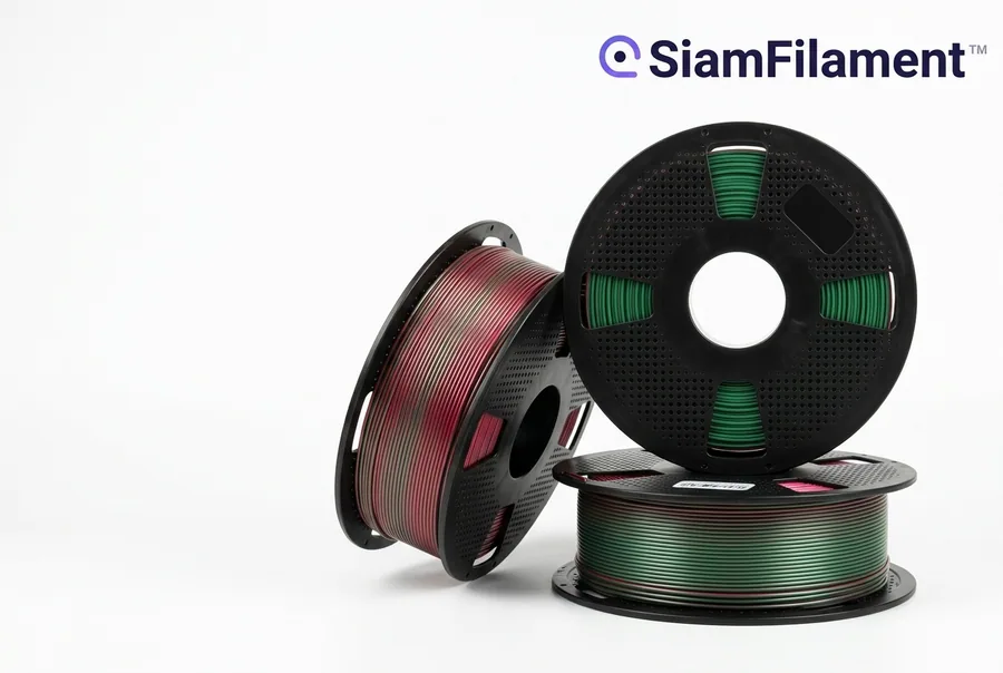 PLA+Silk สองสี - Red green